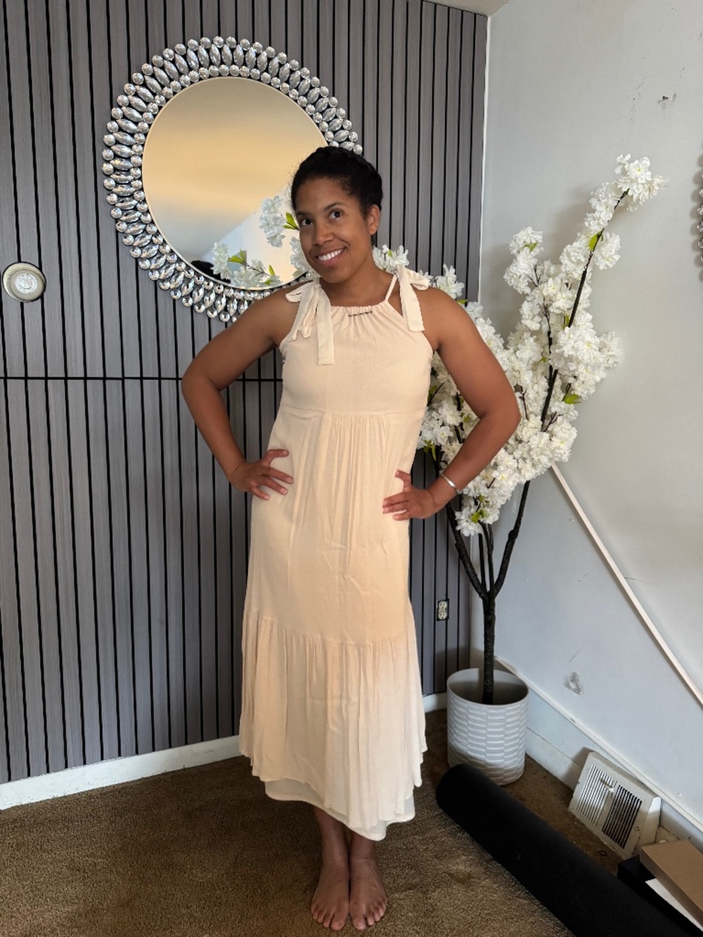 Cream Maxi Dress
